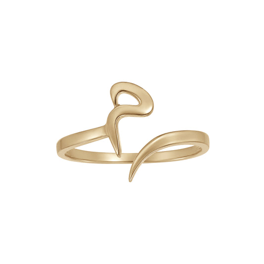 Letter Meem Ring | 18k Yellow Gold