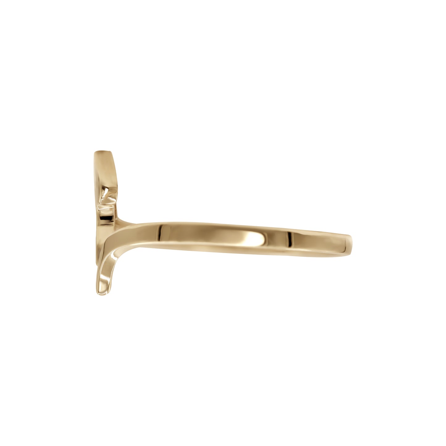 Letter Meem Ring | 18k Yellow Gold