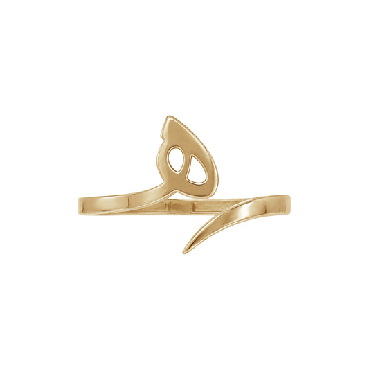 Letter Hah Ring | 18k Yellow Gold