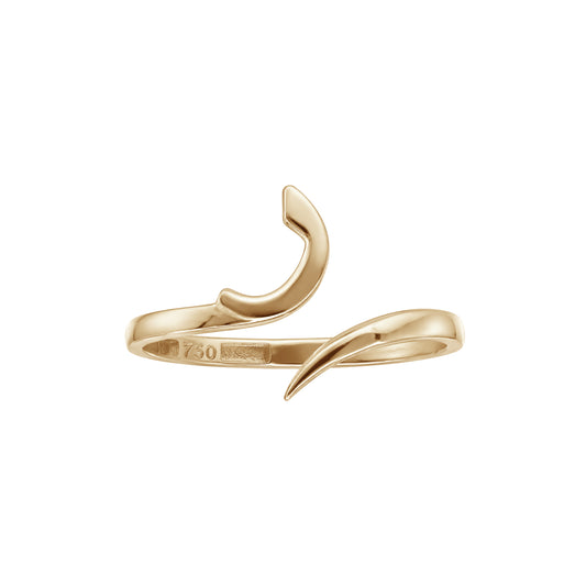 Letter Raa Ring | 18k Yellow Gold