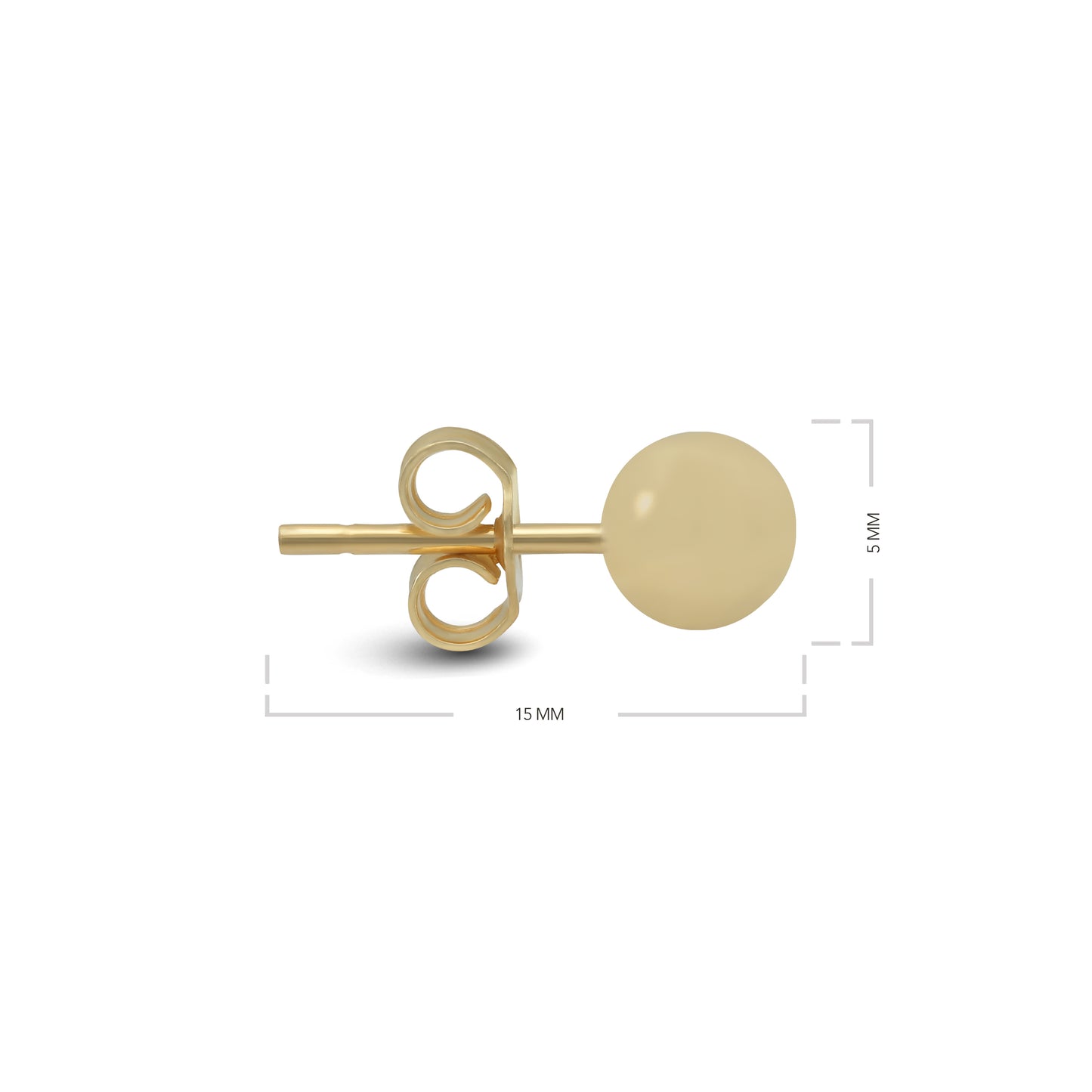 Round Stud Earrings - 18k Yellow Gold from Jamal Al Muhra