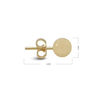 Round Stud Earrings - 18k Yellow Gold from Jamal Al Muhra