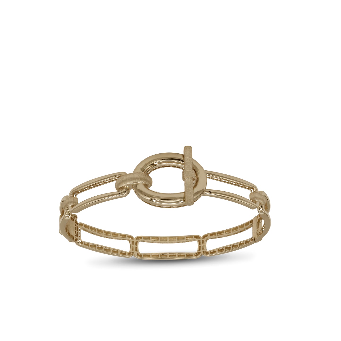 Geometric Link Bangle – 18k Yellow Gold | Jamal Al Muhra