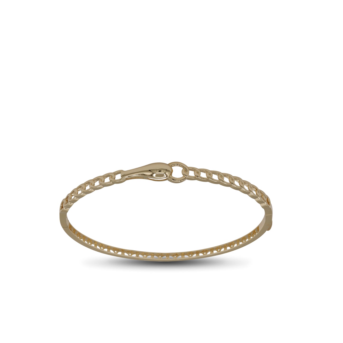 Chain Link Bangle with Clasp – 18k Yellow Gold | Jamal Al Muhra