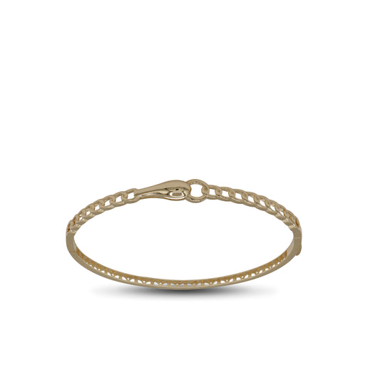 Chain Link Bangle with Clasp – 18k Yellow Gold | Jamal Al Muhra