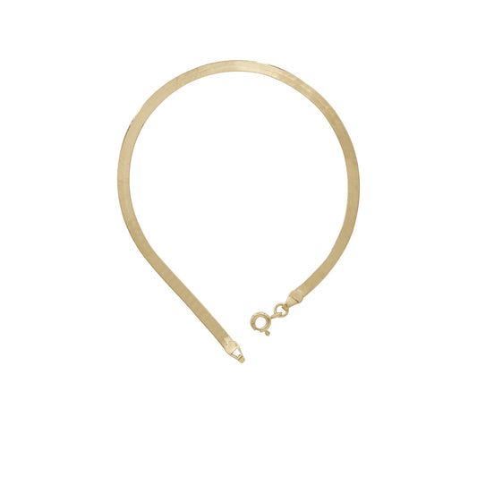 Classic Herringbone Bracelet – 18k Yellow Gold | Jamal Al Muhra