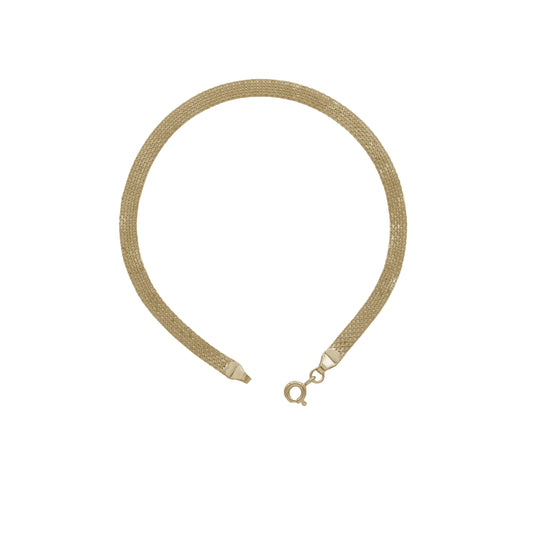 Textured Mesh Bracelet – 18k Yellow Gold | Jamal Al Muhra