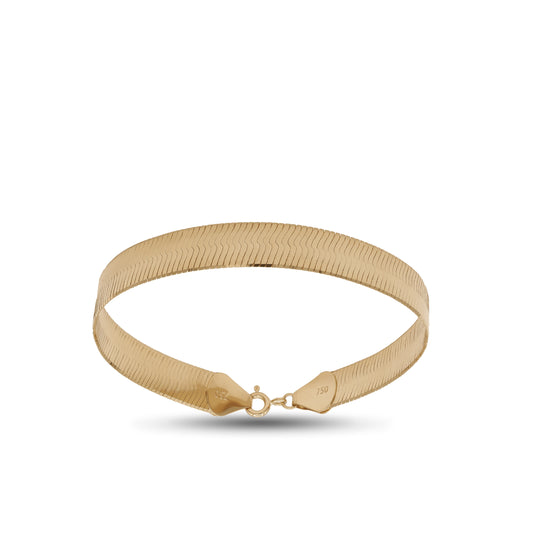 Classic Herringbone Bracelet – 18k Yellow Gold | Jamal Al Muhra