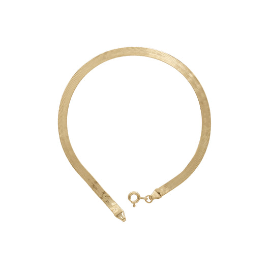 Classic Herringbone Bracelet – 18k Yellow Gold | Jamal Al Muhra