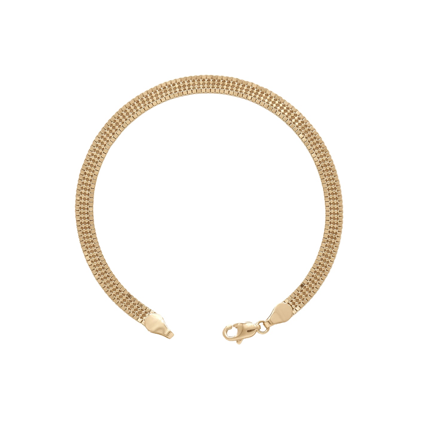 Geometric Mesh-Link Bracelet – 18k Yellow Gold | Jamal Al Muhra