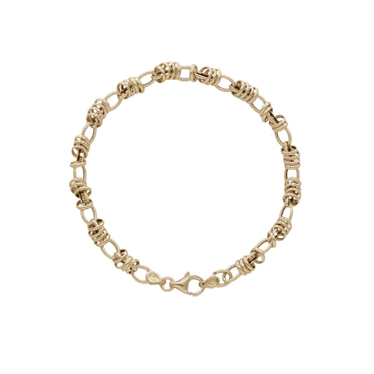 Geometric Knot-Link Bracelet – 18k Yellow Gold | Jamal Al Muhra