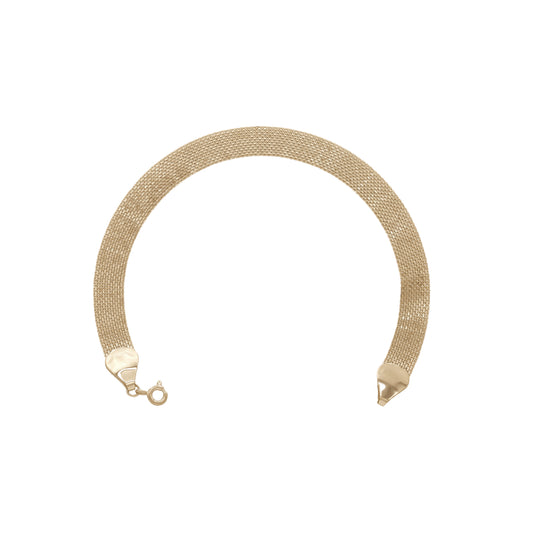 Elegant Mesh Bracelet – 18k Yellow Gold | Jamal Al Muhra