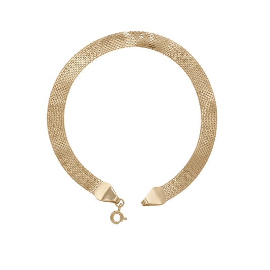 Textured Mesh Bracelet – 18k Yellow Gold | Jamal Al Muhra