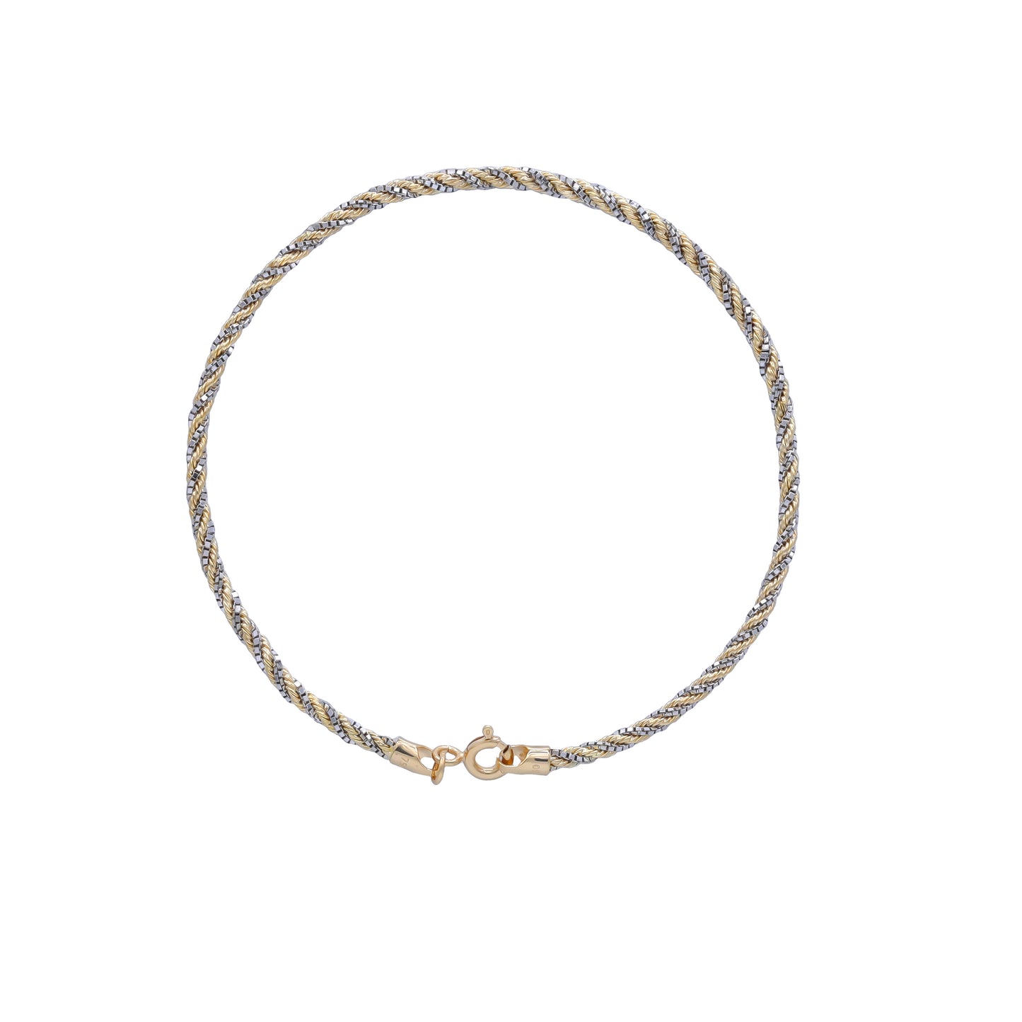 Twist Rope Bracelet – 18k Yellow & White Gold | Jamal Al Muhra