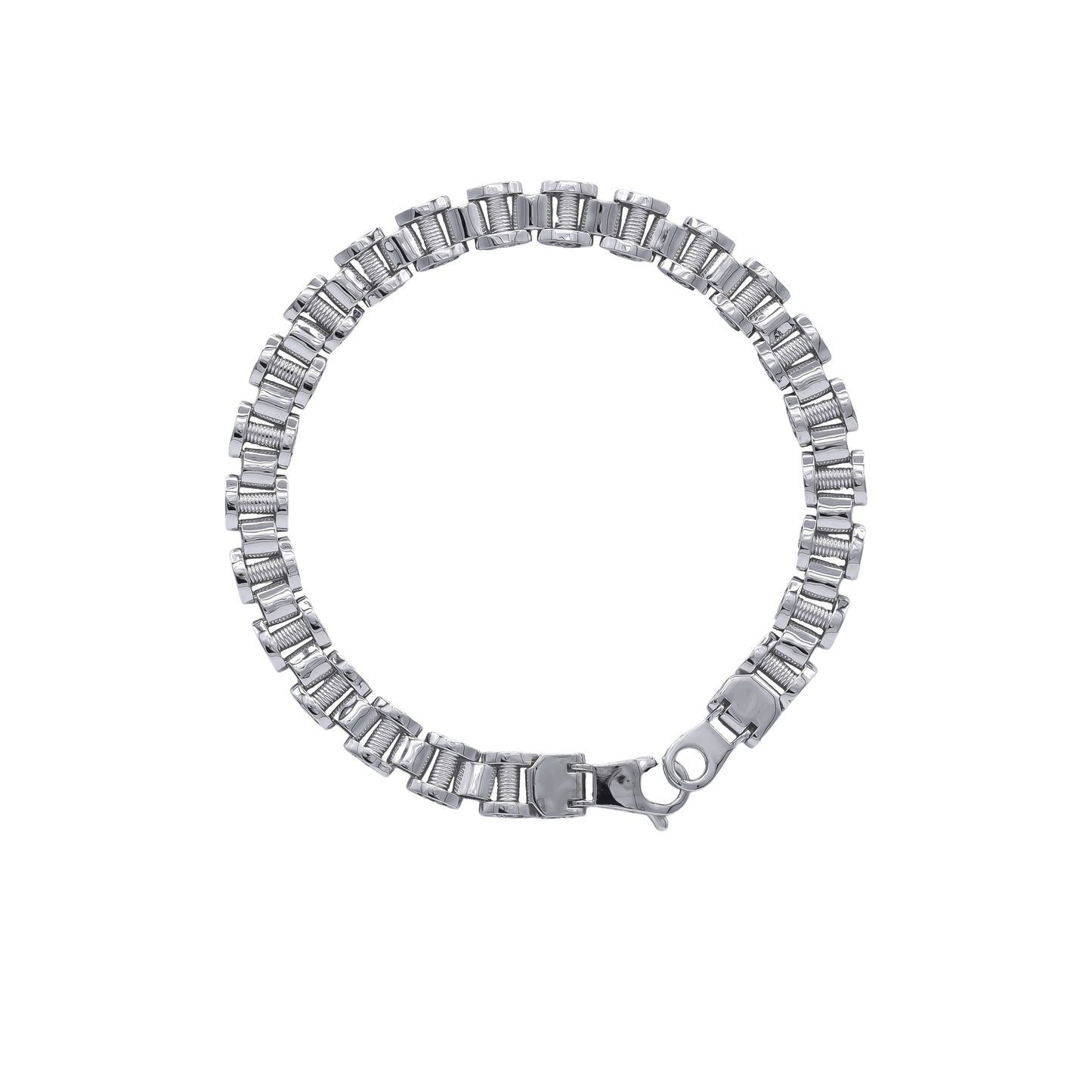 Box Link Bracelet 18k White Gold | Jamal Al Muhra