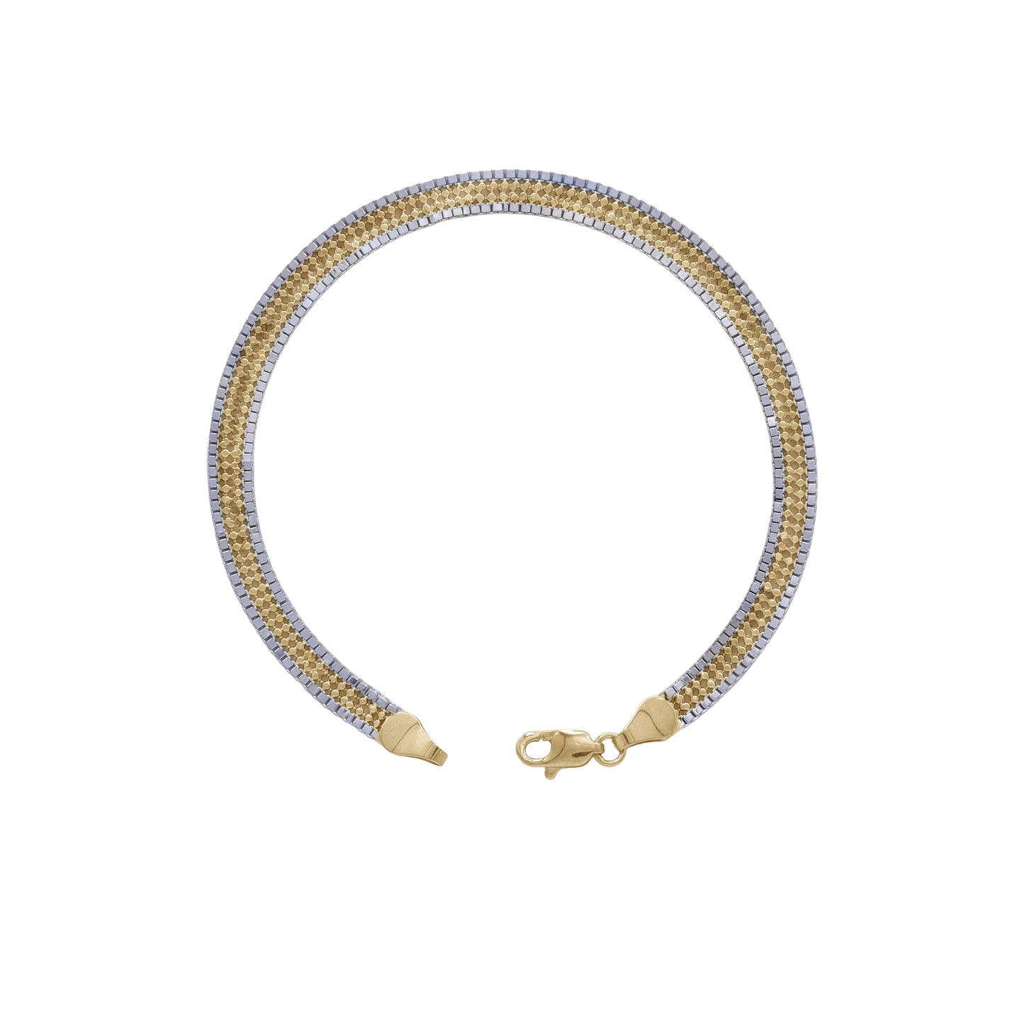 18k Yellow & White Gold Mesh Bracelet | Jamal Al Muhra