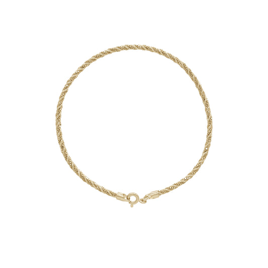 18k Yellow Gold Rope Chain Bracelet | Jamal Al Muhra