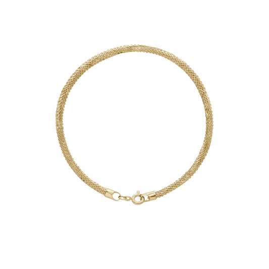 18k Yellow Gold Mesh Chain Bracelet | Jamal Al Muhra