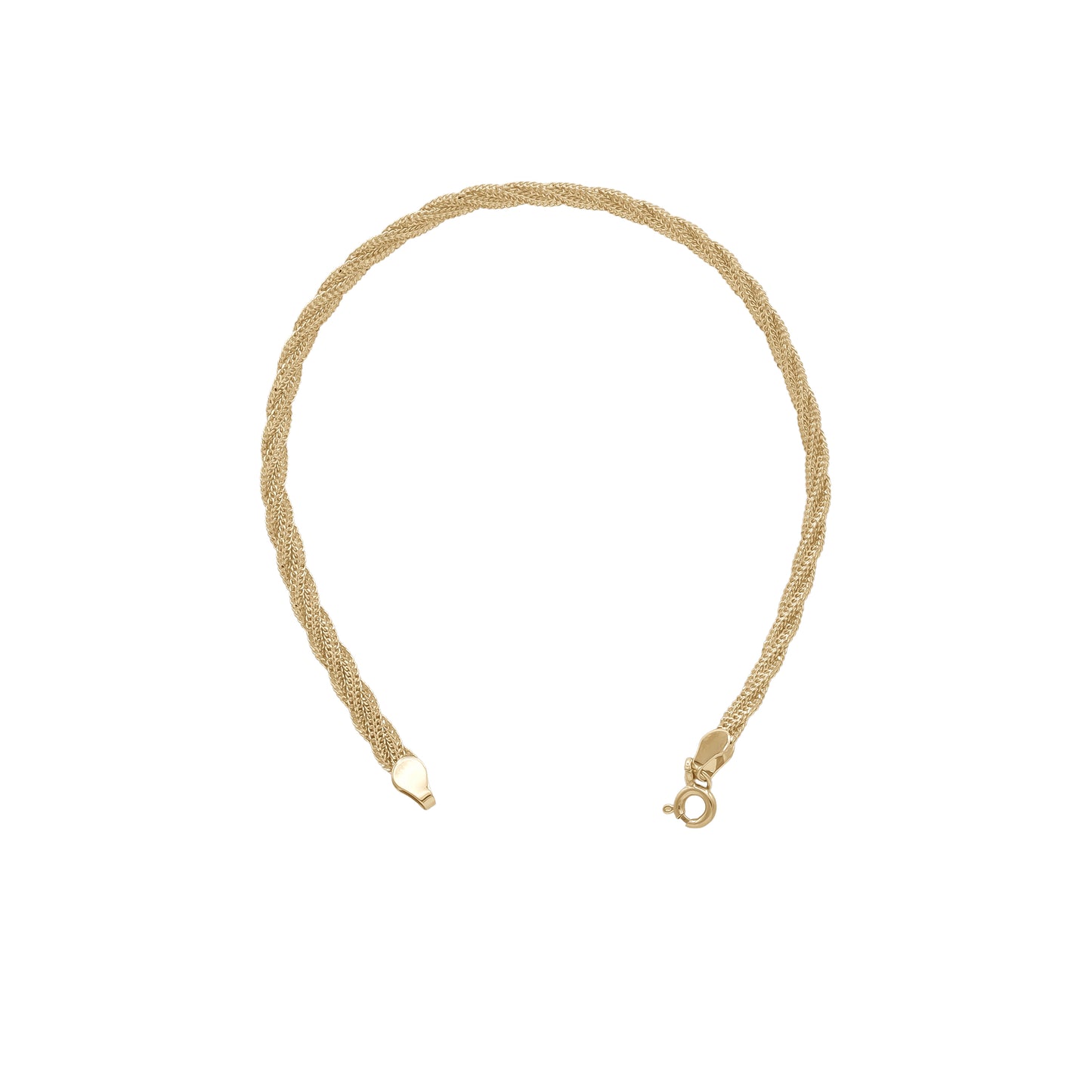 18k Yellow Gold Rope Mesh Twisted Bracelet | Jamal Al Muhra