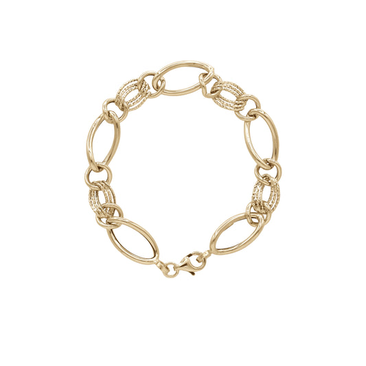 18k Yellow Gold Oval Link Chain Bracelet | Jamal Al Mu