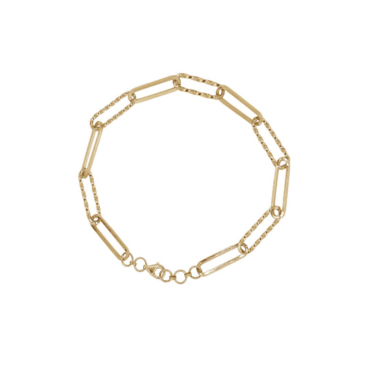 Paperclip Link Bracelet | 18k Yellow Gold