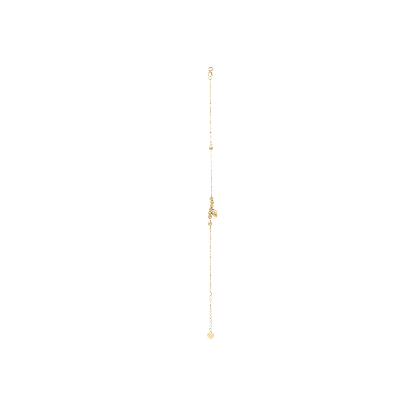 Gold Chain Jewelry Set with Heart Detail – Necklace, Bracelet & Earrings