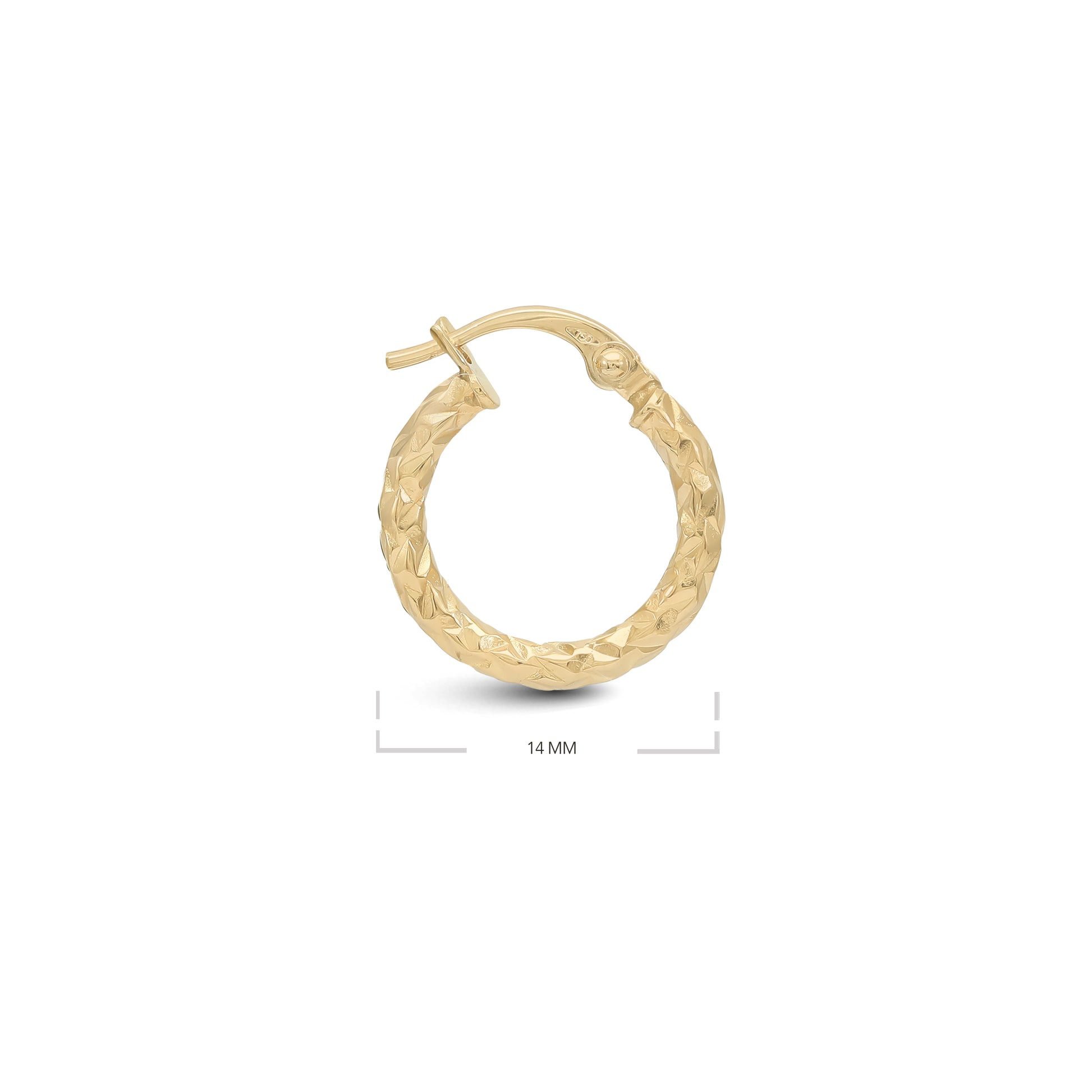 Chunky Diamond Cut Tube Earrings - 18k Yellow Gold from Jamal Al Muhra