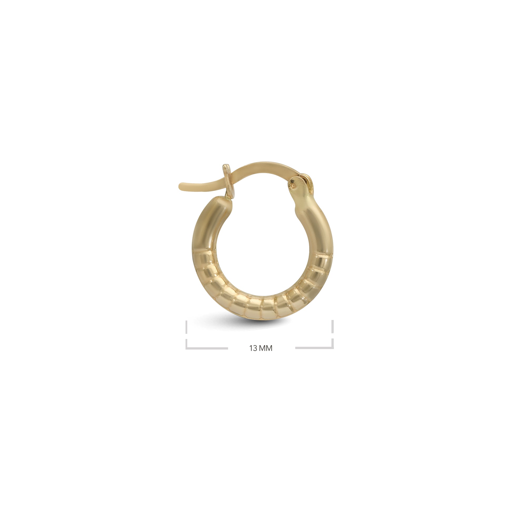 Chunky Rounded Cut Tube Earrings - 18k Yellow Gold from Jamal Al Muhra