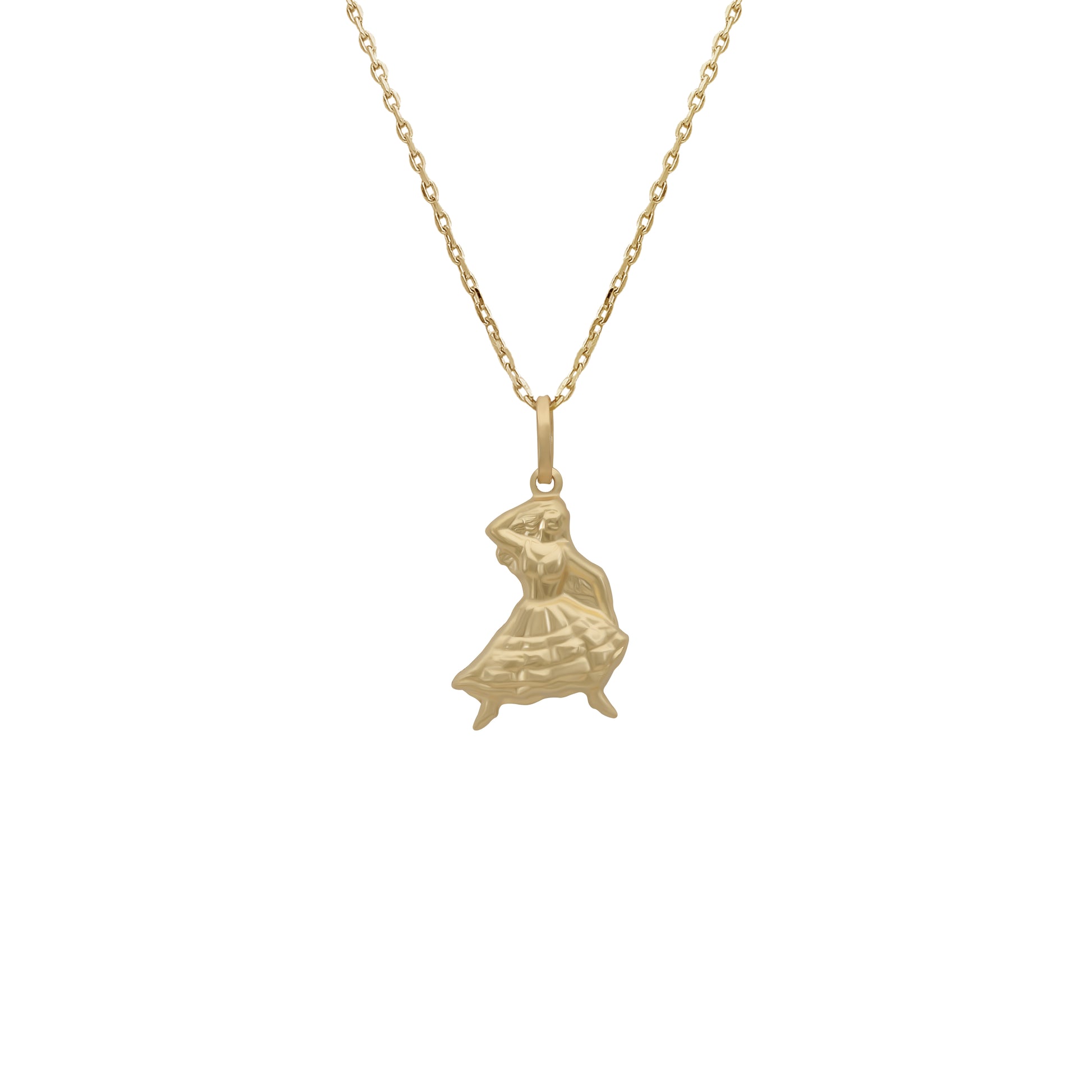Dancing Lady Pendant - 18k Yellow Gold from Jamal Al Muhra