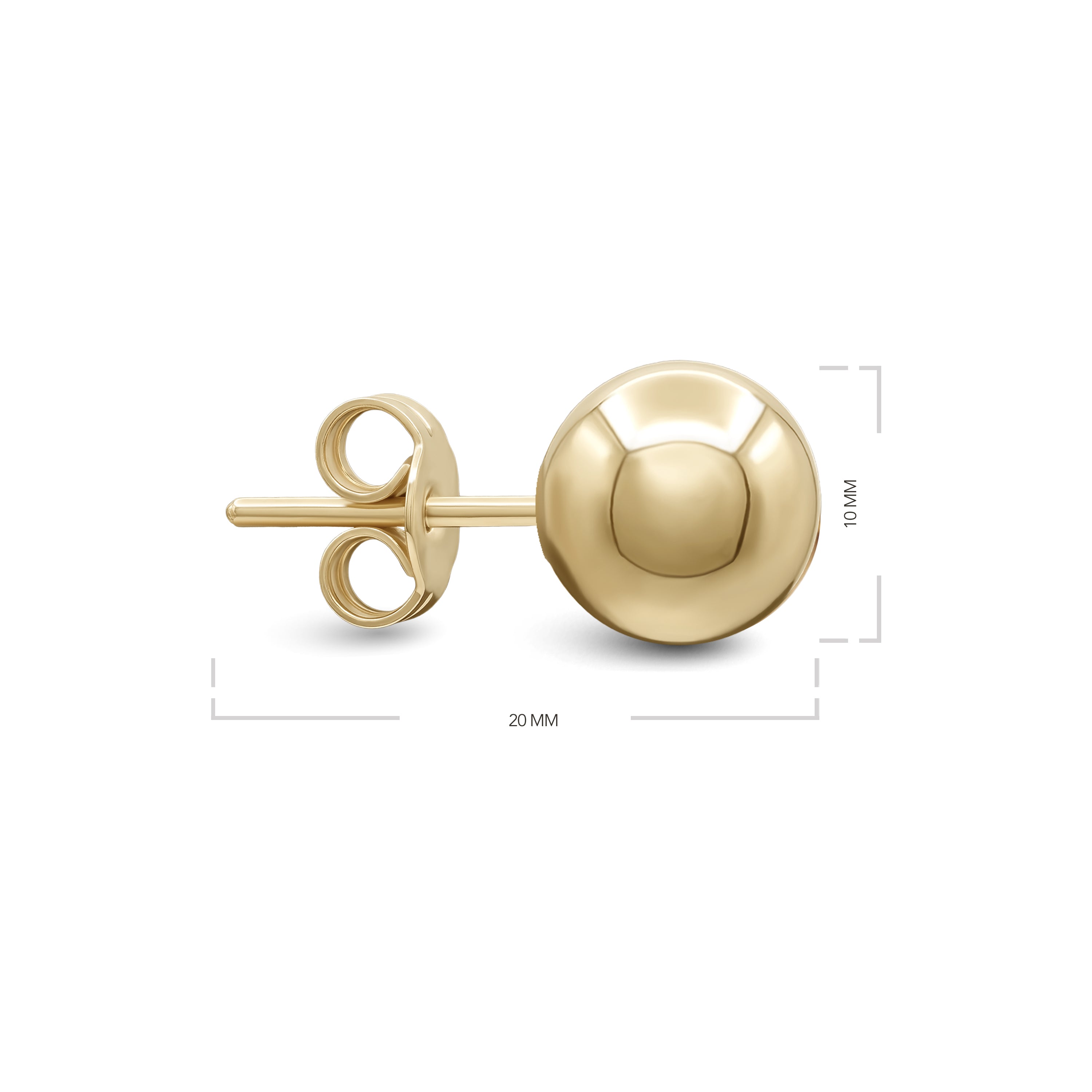 Round Stud Earrings | 18k Yellow Gold
