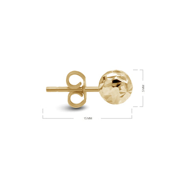 Designed Cut Stud Earrings | 18k Yellow Gold