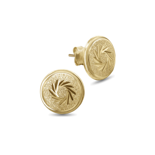 Vintage Stud Earrings | 18k Yellow Gold