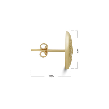 Vintage Stud Earrings | 18k Yellow Gold