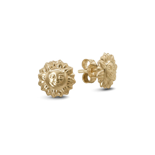 Sunflower Stud Earrings | 18k Yellow Gold
