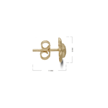 Sunflower Stud Earrings | 18k Yellow Gold