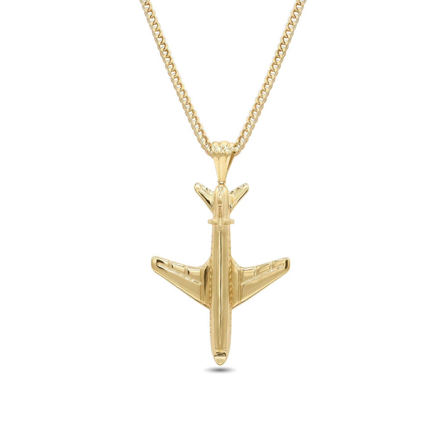 ✈️ 18k Gold Airplane Pendant Necklace | Travel-Inspired Design | Jamal Al Muhra**