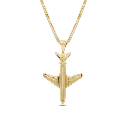 ✈️ 18k Gold Airplane Pendant Necklace | Travel-Inspired Design | Jamal Al Muhra**