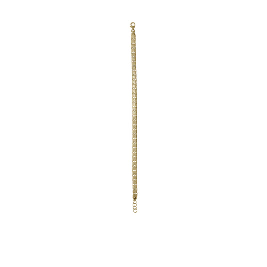 Box Link Chain Bracelet – Adjustable 18k Yellow Gold | Jamal Al Muhra