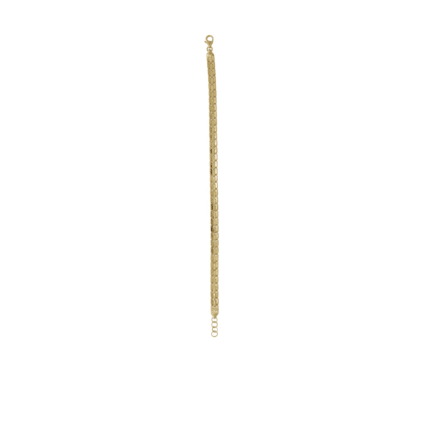 Flat Link Chain Bracelet – Adjustable 18k Yellow Gold | Jamal Al Muhra