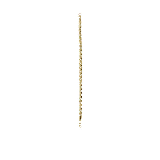 Oval Link Chain Bracelet – Adjustable 18k Yellow Gold | Jamal Al Muhra