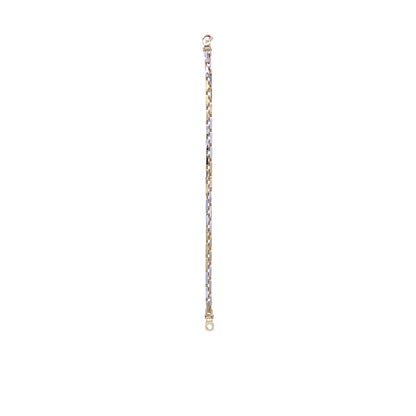 Two Tone Box Link Chain Bracelet – 18k Yellow & White Gold | Jamal Al Muhra