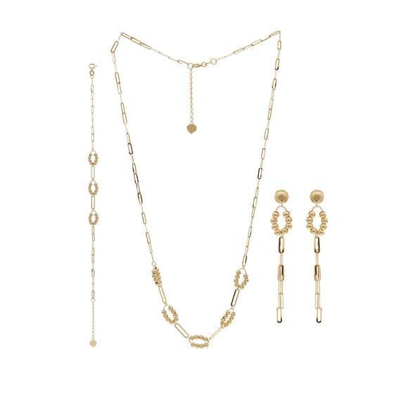 Paperclip & Beaded Link Set