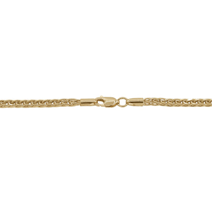 18k Gold Wheat Chain Necklace | Smooth Flexible Design | Jamal Al Muhra