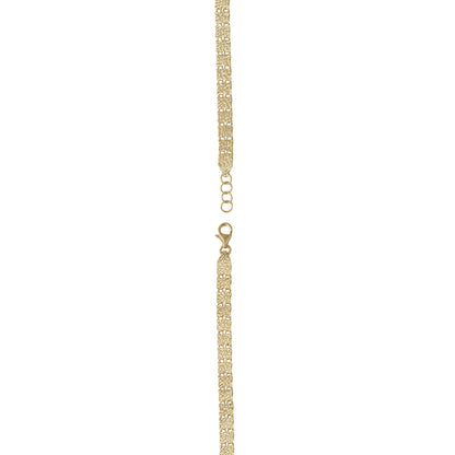 Filigree Link Chain Bracelet – Adjustable 18k Yellow Gold | Jamal Al Muhra