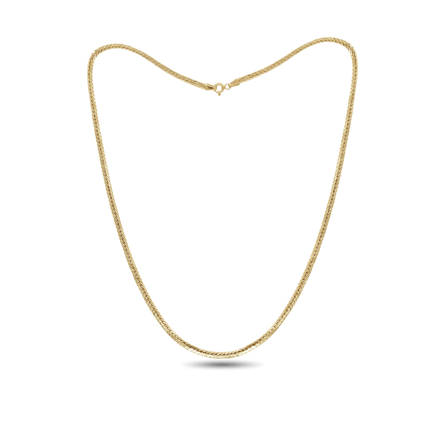 18k Gold Rope Chain Necklace | Textured Twist Design | Jamal Al Muhra