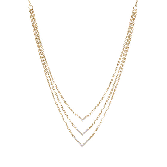 Triple Layer V-Shape Necklace