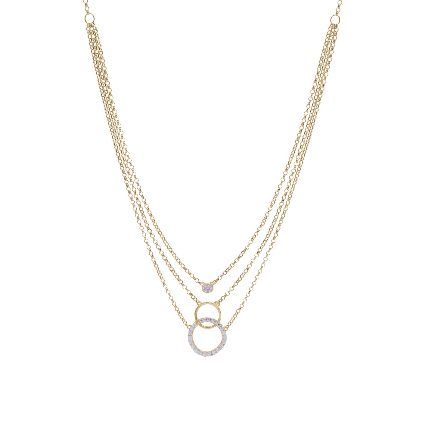 18k Gold Classic Round Pendant Necklace | Timeless Minimal Design | Jamal Al Muhra