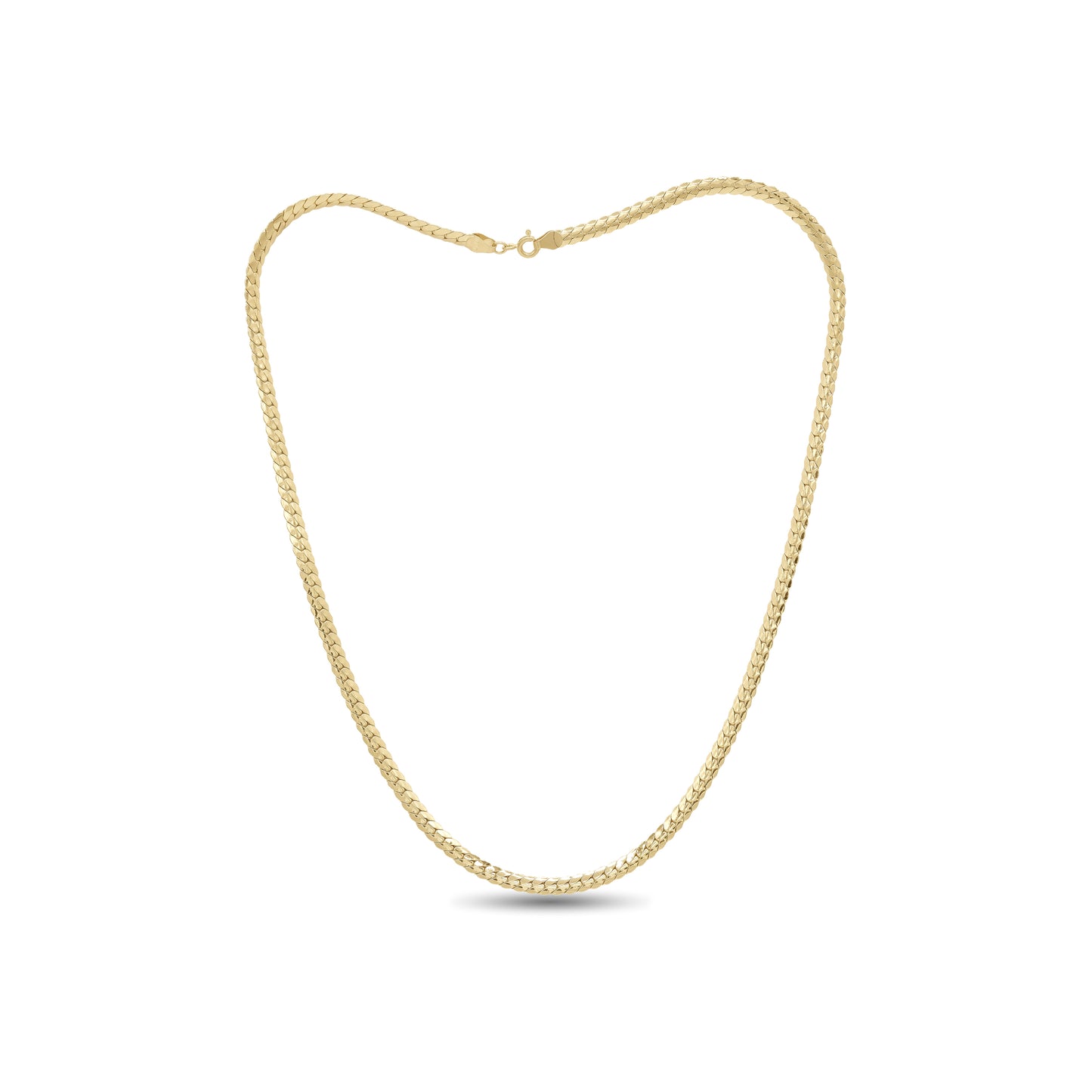 18k Gold Flat Link Chain 5.6g | Elegant Everyday Necklace | Jamal Al Muhra