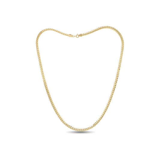 18k Gold Flat Link Chain 5.6g | Elegant Everyday Necklace | Jamal Al Muhra