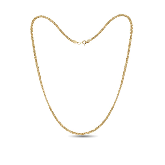 18k Gold Modern Link Chain 8g | Stylish Everyday Necklace | Jamal Al Muhra